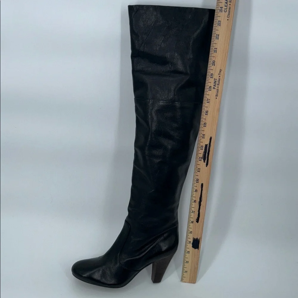 ASH Black Leather Knee-High Heeled Boots Women’s EU 39 / US 8–8.5